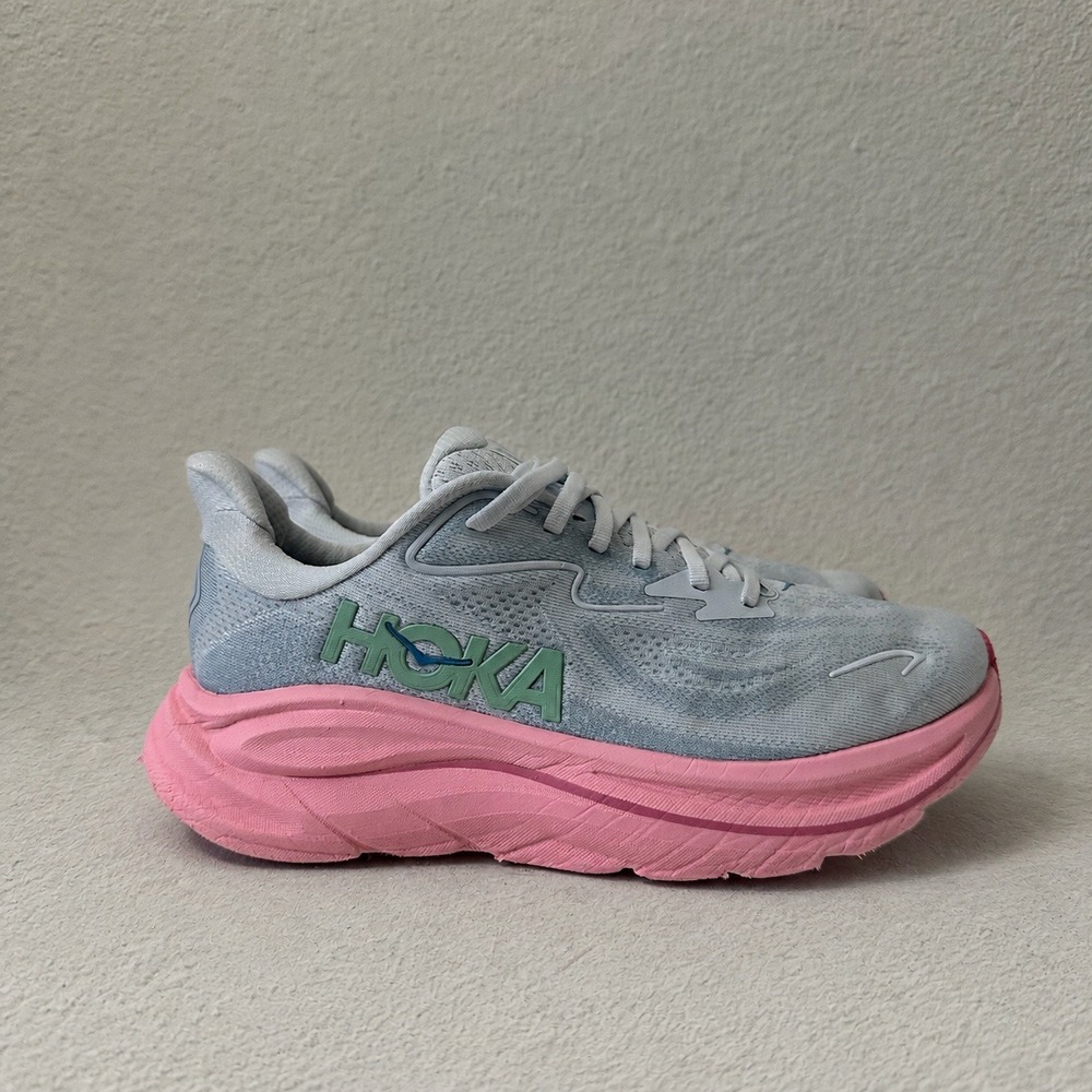 Hoka Clifton 10 Womens Running Shoes Blue Pink 1162031 OTP Size 9B